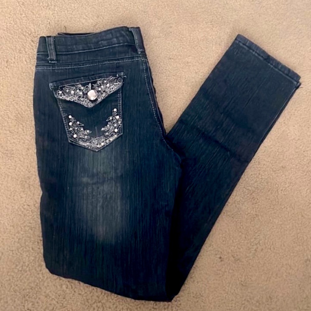 No FUZE Embellished Blue Jeans